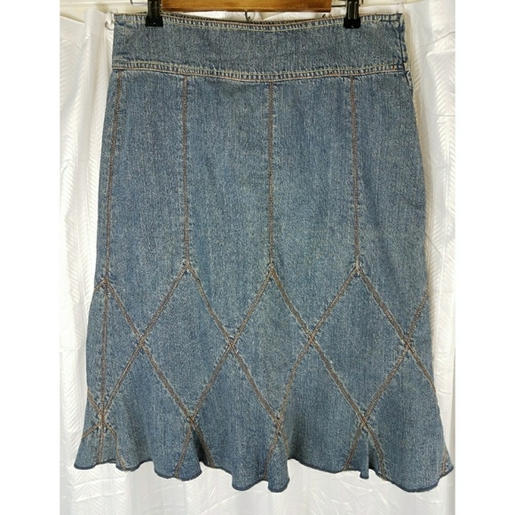 dkny denim skirt